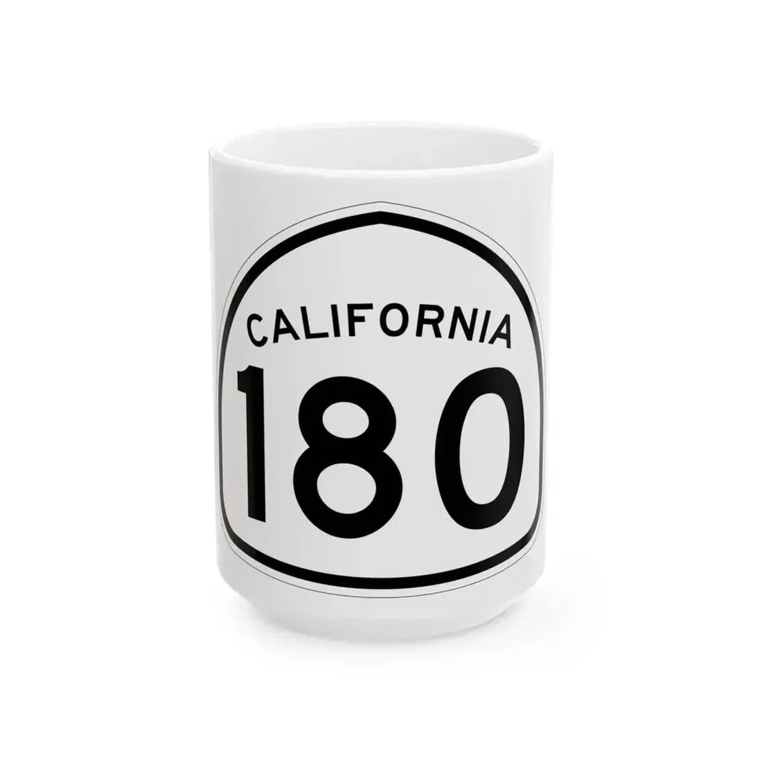 California 180 1957 (California) (Road Sign) White Coffee Mug 15oz - Go Mug Yourself