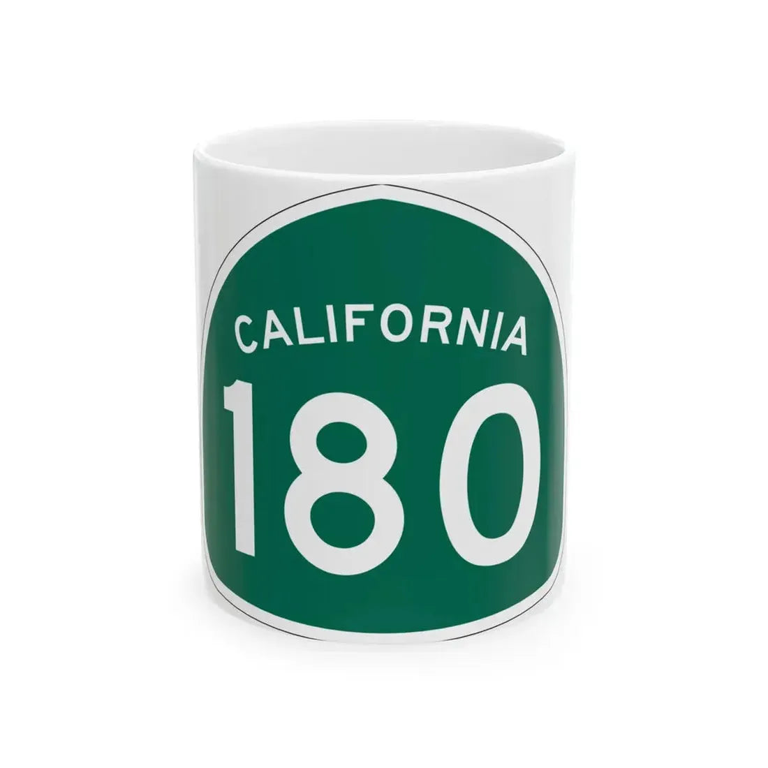 California 180 (California) (Road Sign) White Coffee Mug 11oz - Go Mug Yourself