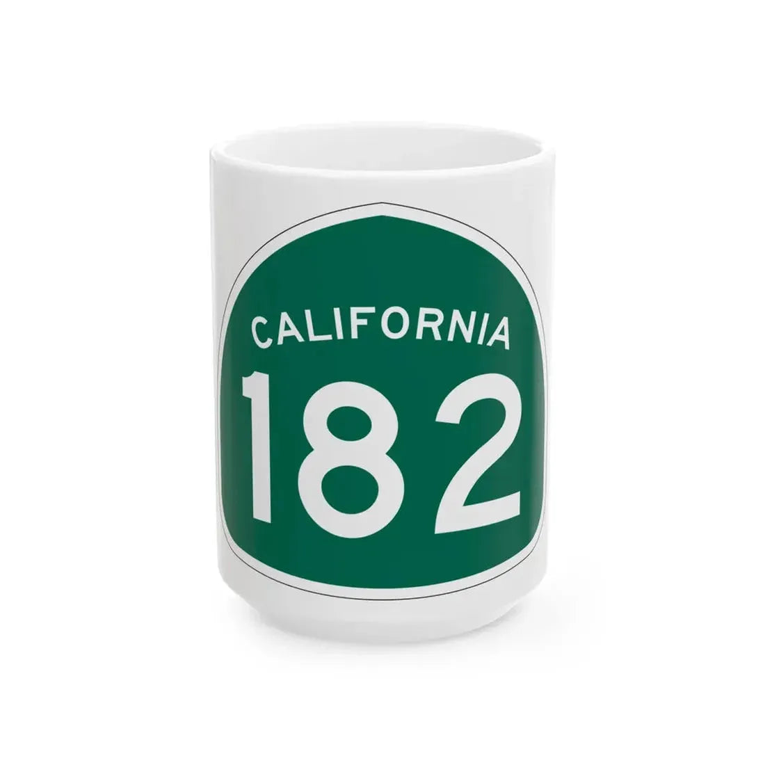 California 182 (California) (Road Sign) White Coffee Mug - Go Mug Yourself
