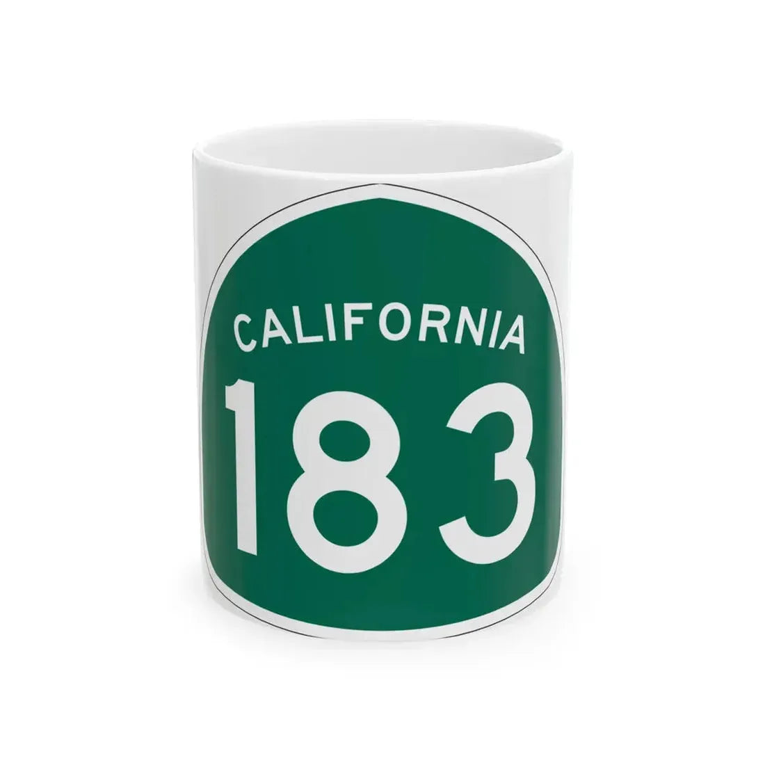 California 183 (California) (Road Sign) White Coffee Mug 11oz - Go Mug Yourself