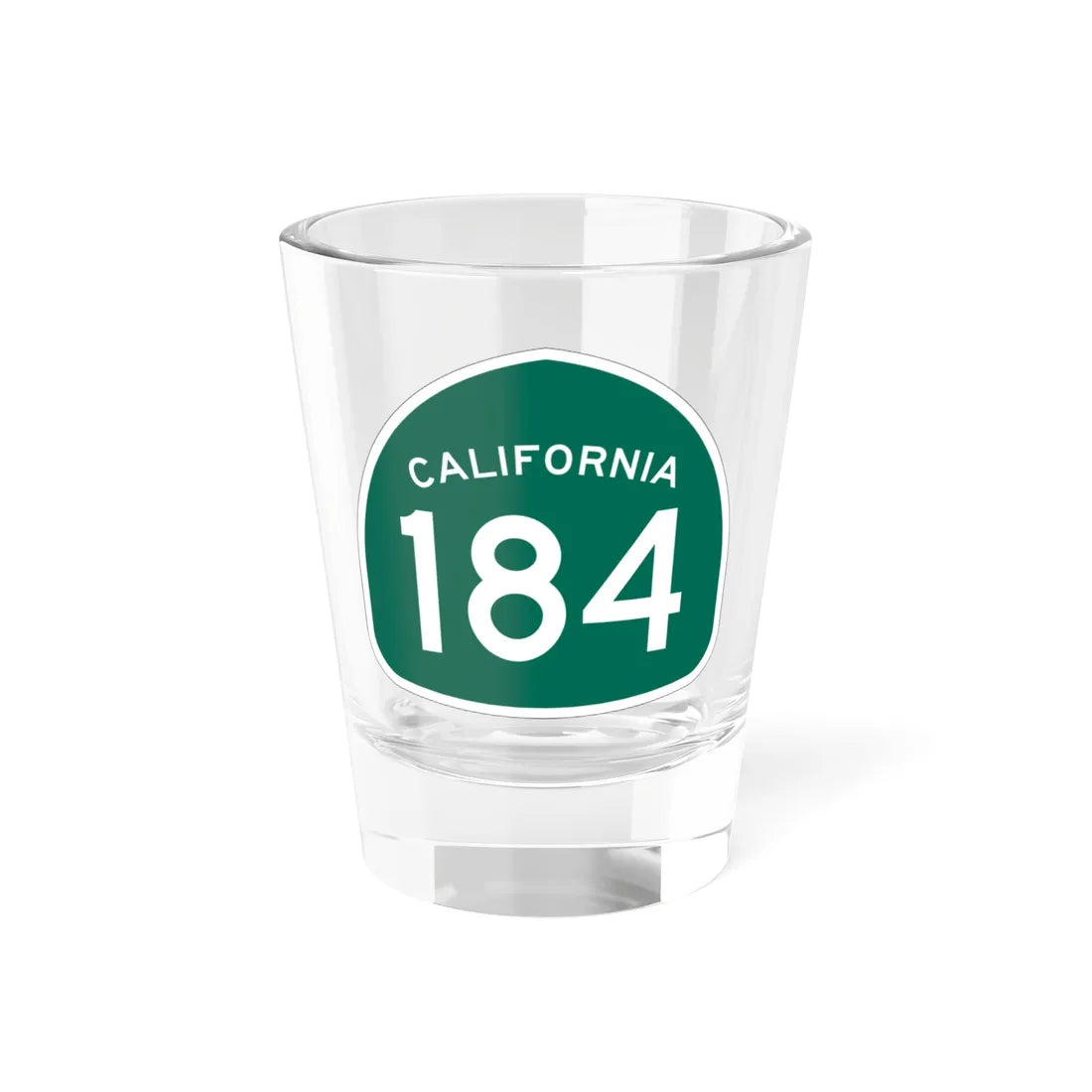 California 184 (California) (Road Sign) Shot Glass 1.5oz 1.5oz - Go Mug Yourself