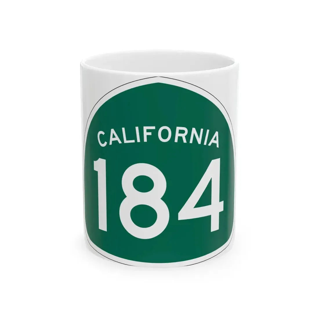 California 184 (California) (Road Sign) White Coffee Mug 11oz - Go Mug Yourself