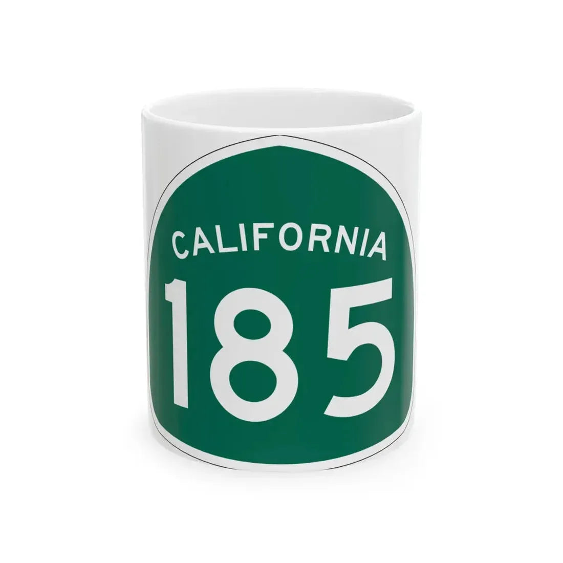 California 185 (California) (Road Sign) White Coffee Mug 11oz - Go Mug Yourself