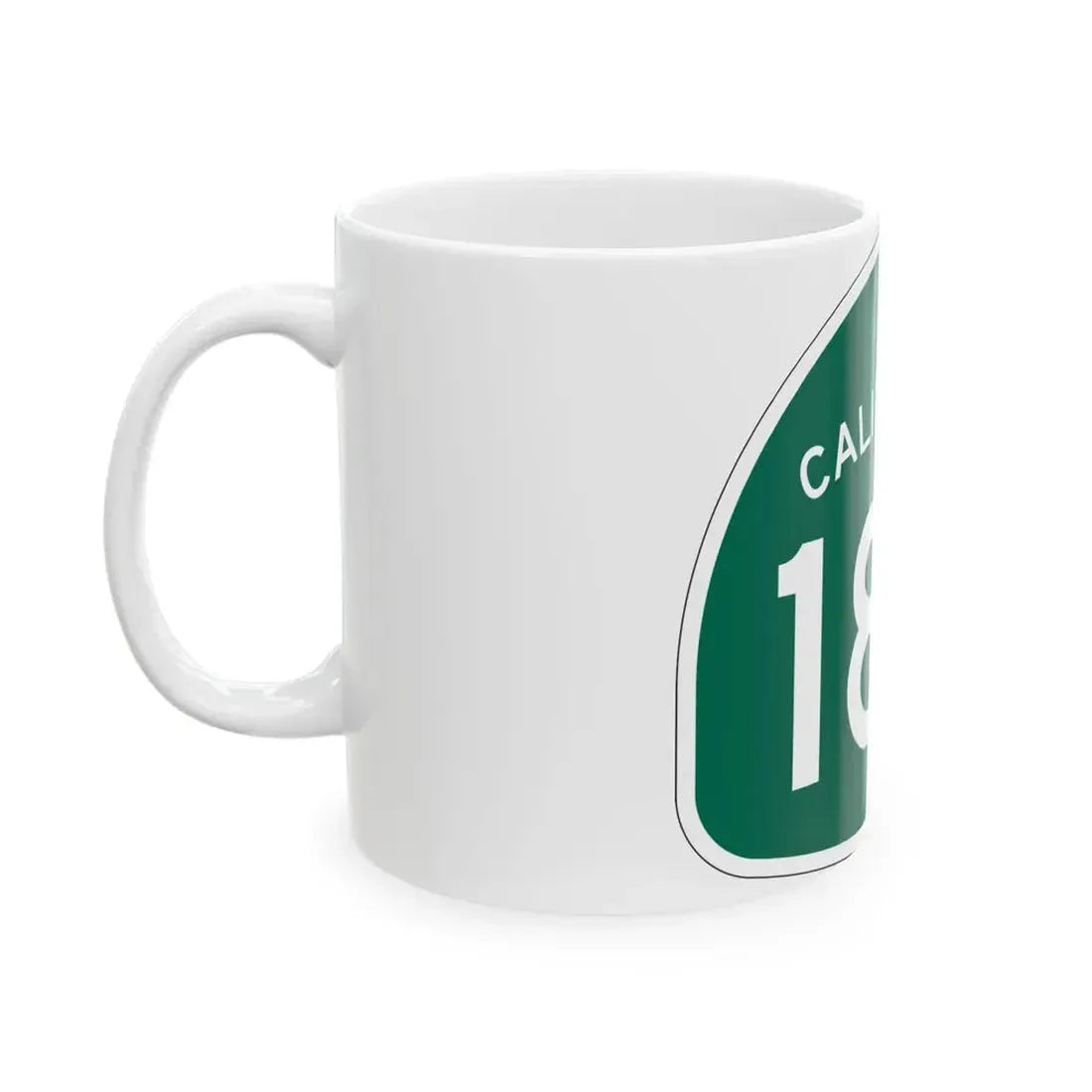 California 185 (California) (Road Sign) White Coffee Mug - Go Mug Yourself