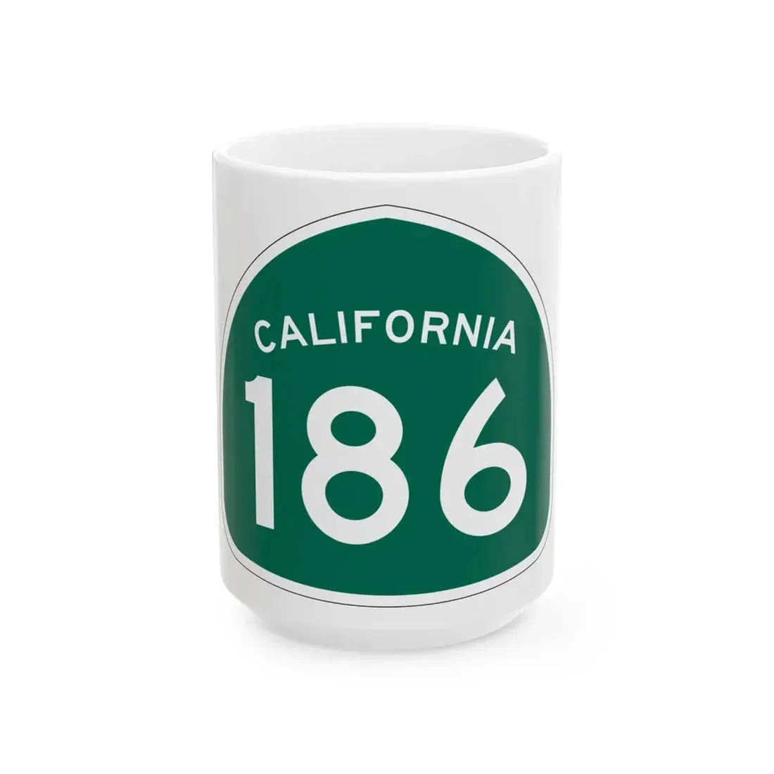 California 186 (California) (Road Sign) White Coffee Mug - Go Mug Yourself