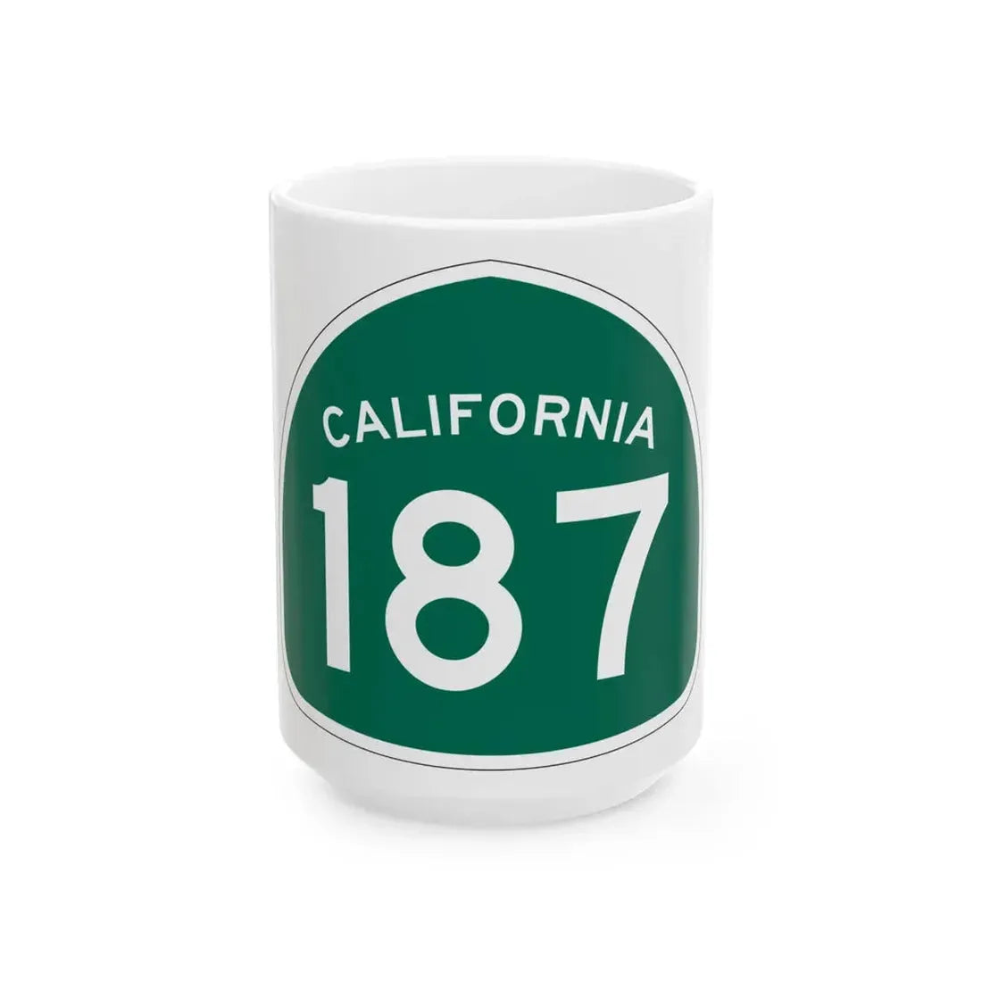 California 187 (California) (Road Sign) White Coffee Mug - Go Mug Yourself