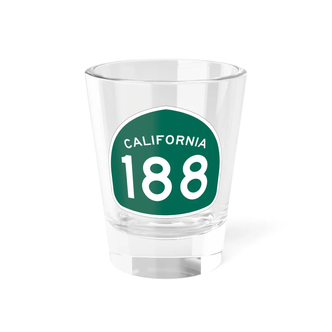 California 188 (California) (Road Sign) Shot Glass 1.5oz 1.5oz - Go Mug Yourself