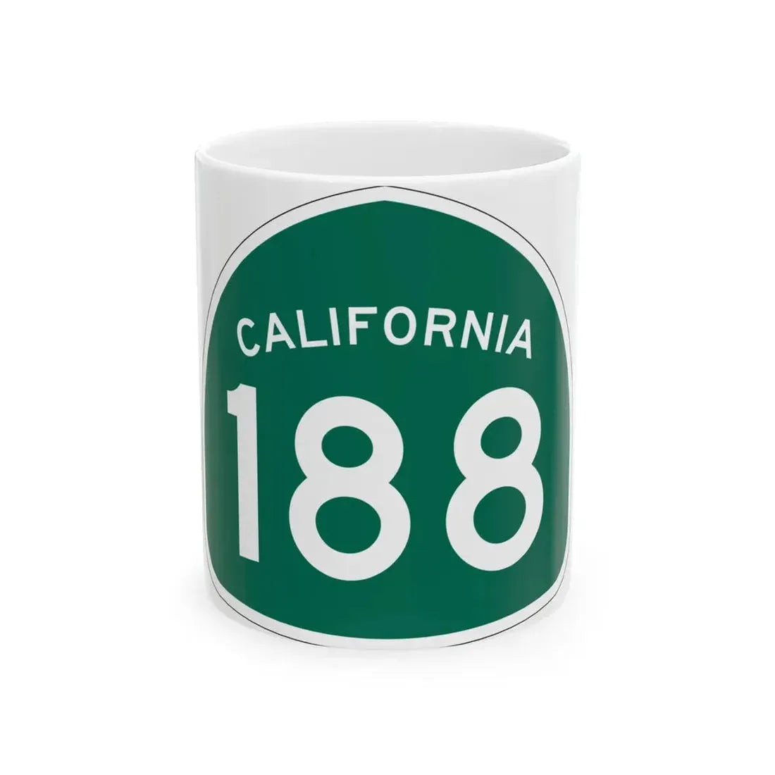 California 188 (California) (Road Sign) White Coffee Mug 11oz - Go Mug Yourself