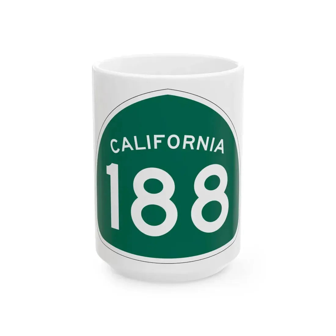 California 188 (California) (Road Sign) White Coffee Mug 15oz - Go Mug Yourself