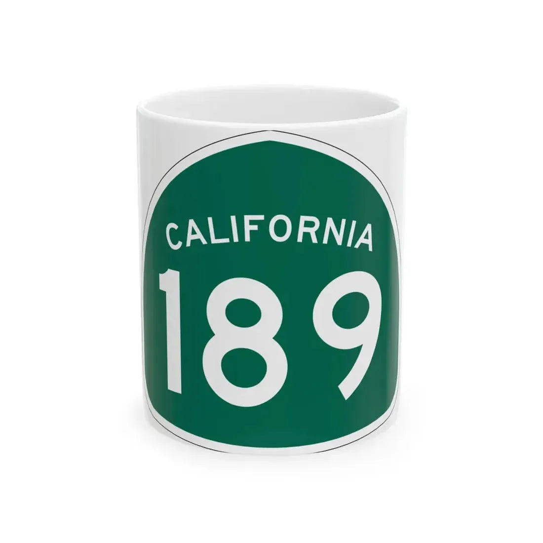 California 189 (California) (Road Sign) White Coffee Mug 11oz - Go Mug Yourself