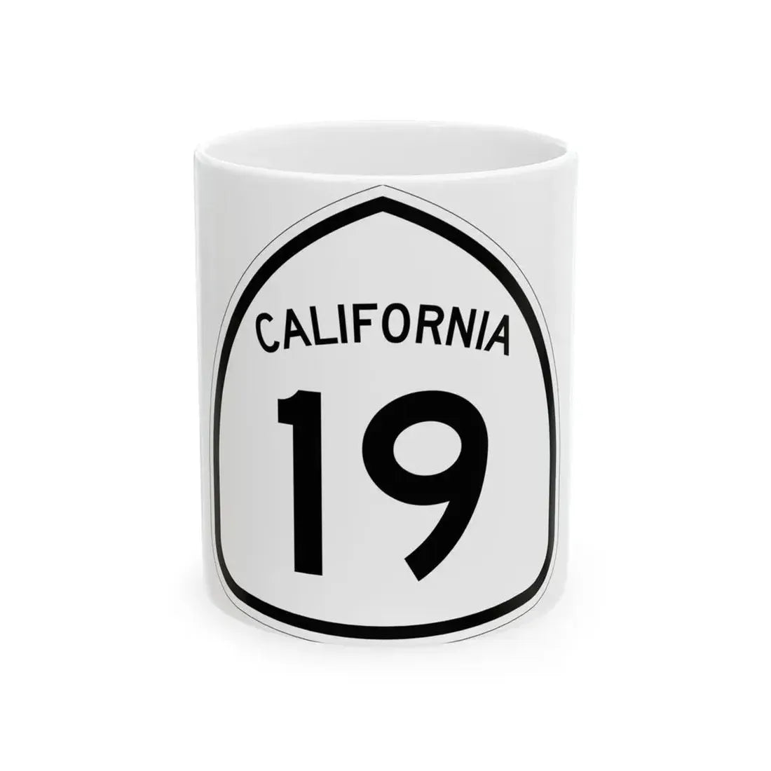 California 19 1957 (California) (Road Sign) White Coffee Mug 11oz - Go Mug Yourself