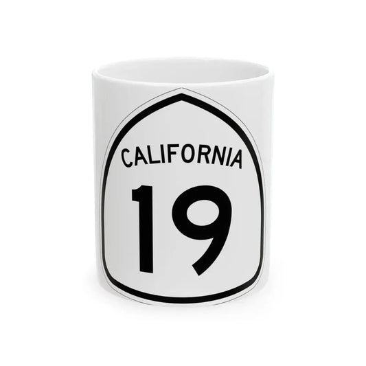 California 19 1957 (California) (Road Sign) White Coffee Mug 11oz - Go Mug Yourself