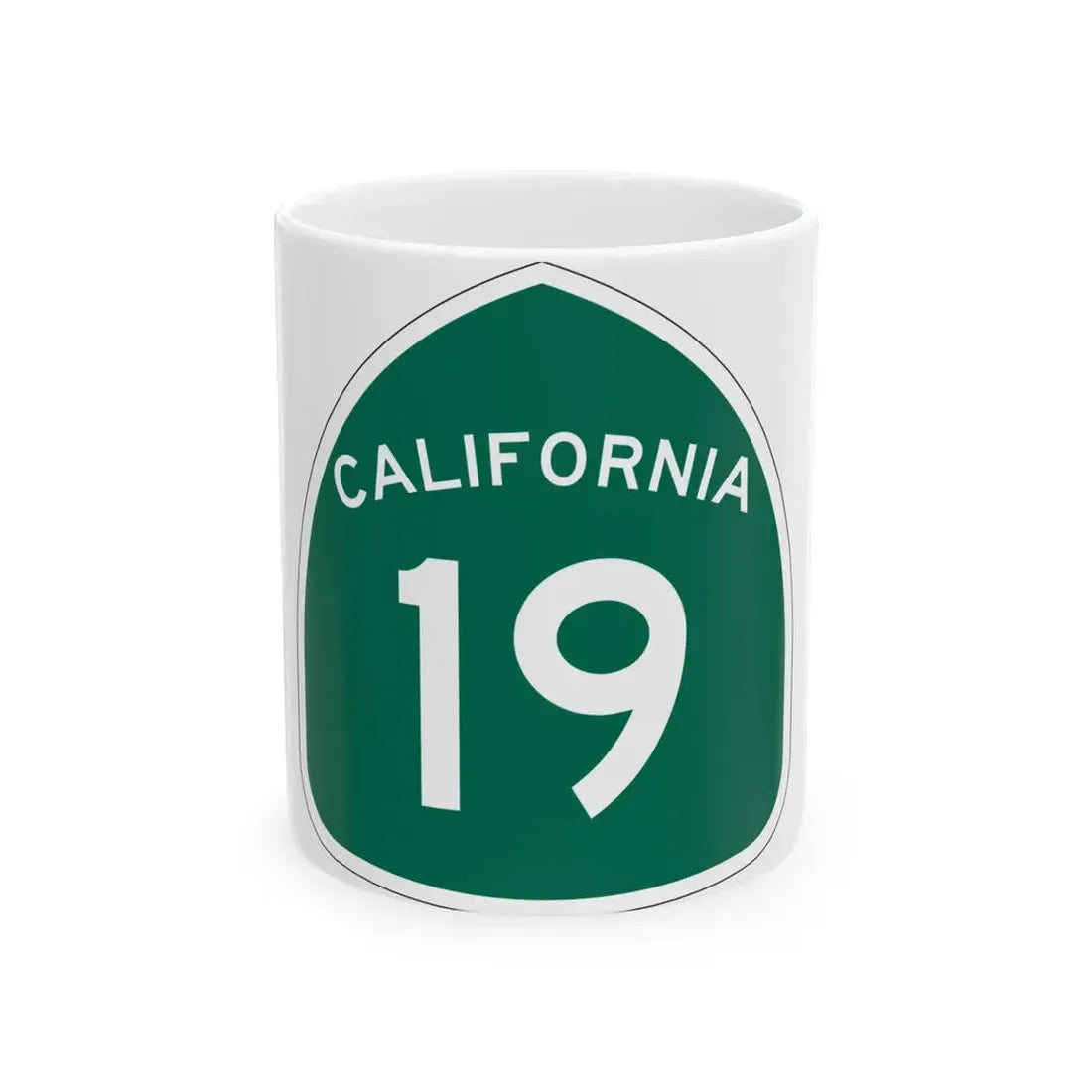 California 19 (California) (Road Sign) White Coffee Mug 11oz - Go Mug Yourself