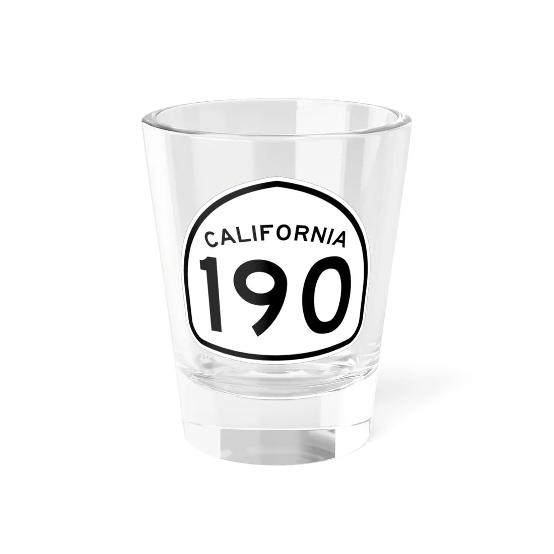 California 190 1957 (California) (Road Sign) Shot Glass 1.5oz 1.5oz - Go Mug Yourself