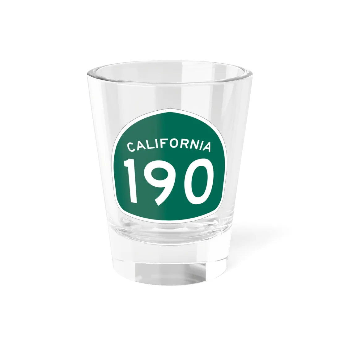 California 190 (California) (Road Sign) Shot Glass 1.5oz 1.5oz - Go Mug Yourself