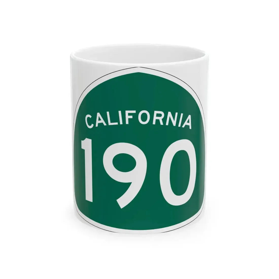 California 190 (California) (Road Sign) White Coffee Mug - Go Mug Yourself