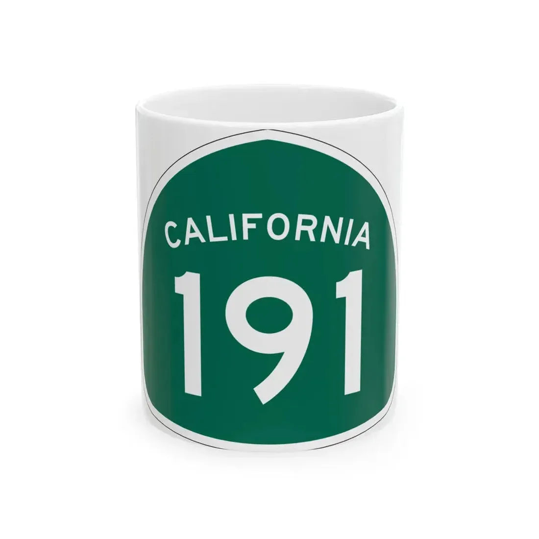 California 191 (California) (Road Sign) White Coffee Mug 11oz - Go Mug Yourself