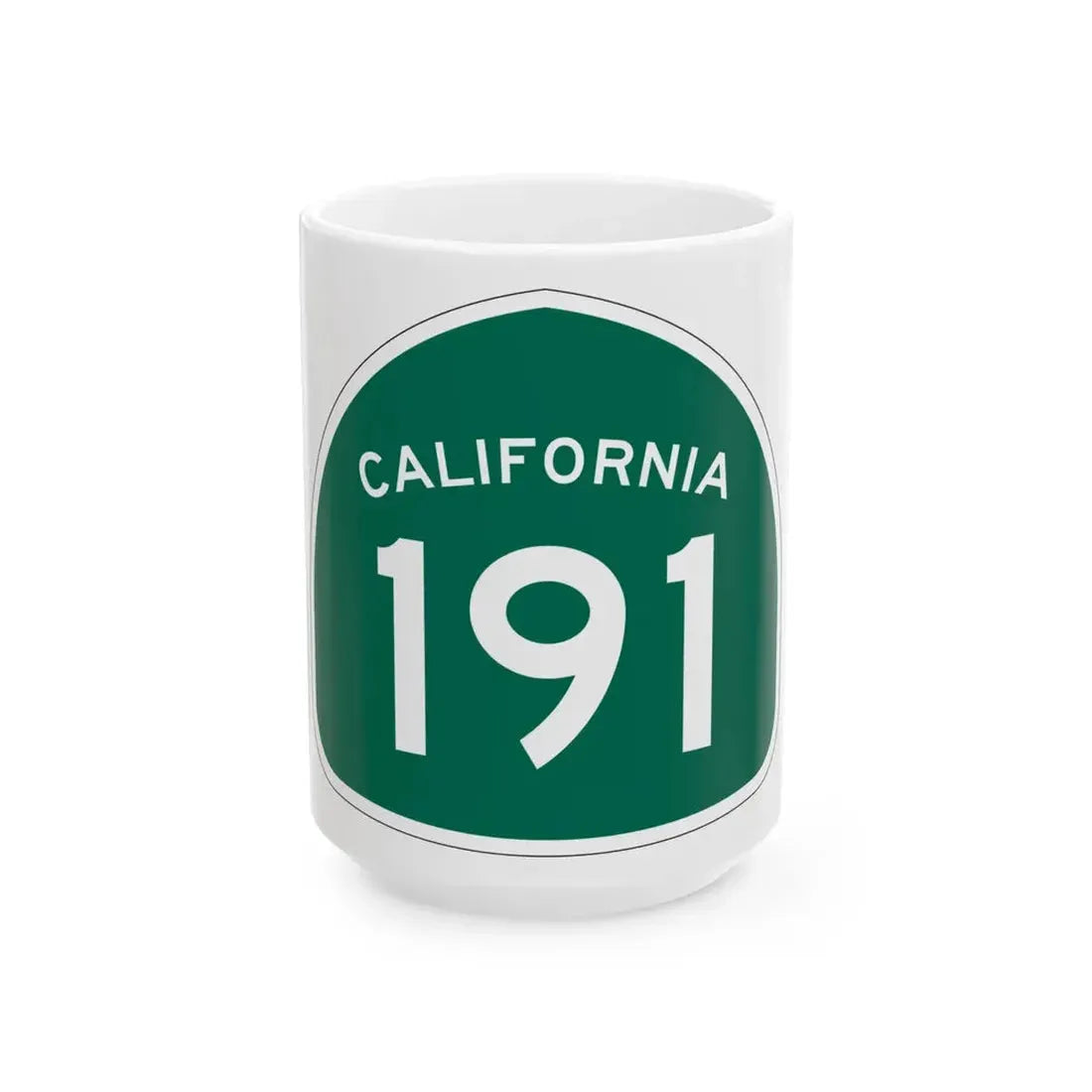 California 191 (California) (Road Sign) White Coffee Mug 15oz - Go Mug Yourself