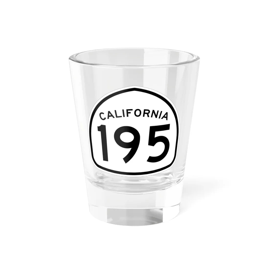 California 195 1957 (California) (Road Sign) Shot Glass 1.5oz 1.5oz - Go Mug Yourself