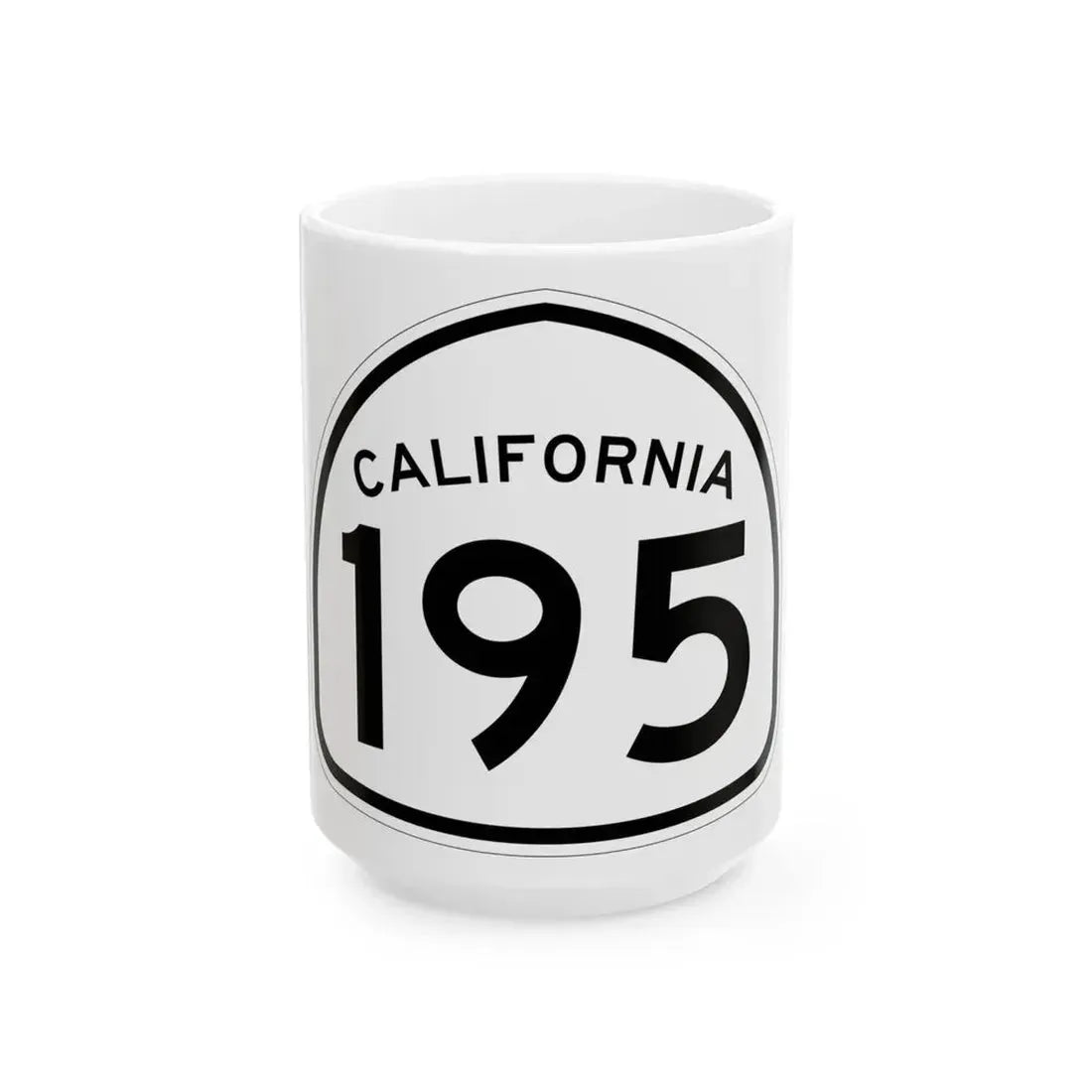California 195 1957 (California) (Road Sign) White Coffee Mug 15oz - Go Mug Yourself