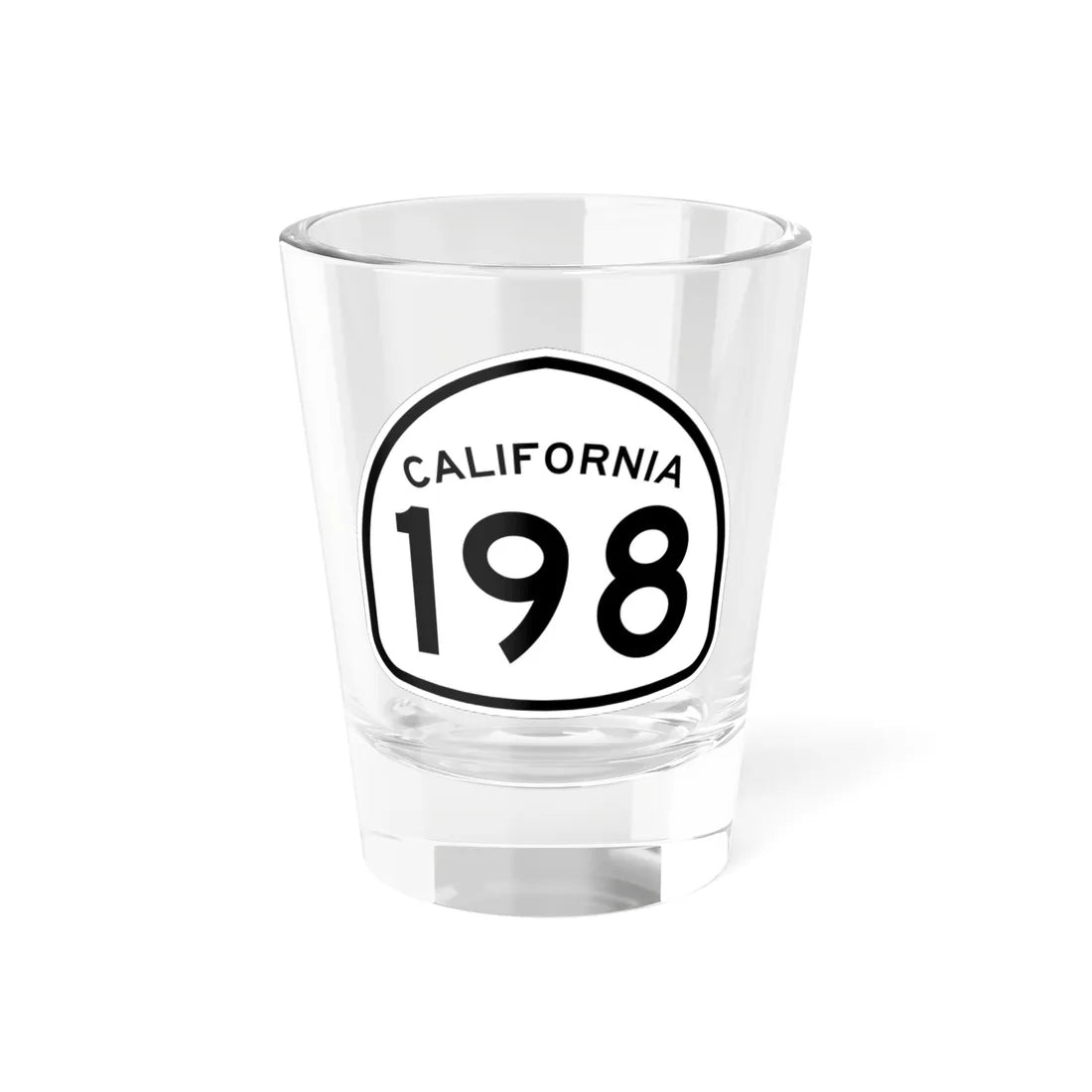 California 198 1957 (California) (Road Sign) Shot Glass 1.5oz 1.5oz - Go Mug Yourself