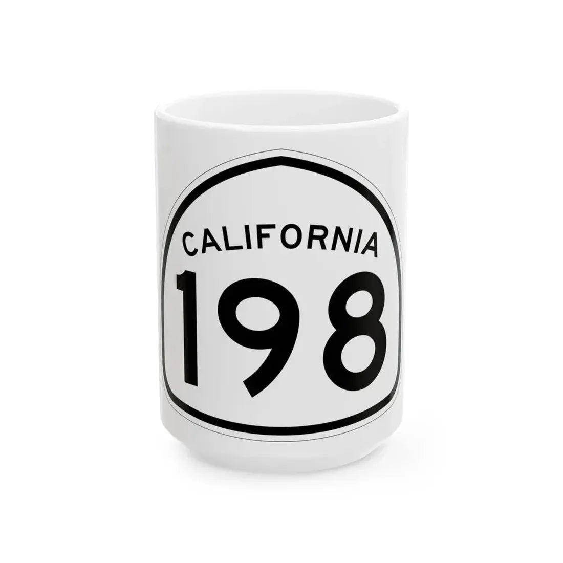 California 198 1957 (California) (Road Sign) White Coffee Mug 15oz - Go Mug Yourself