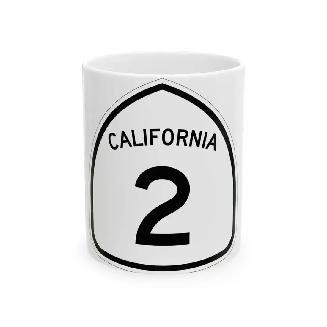 California 2 1957 (California) (Road Sign) White Coffee Mug 11oz - Go Mug Yourself