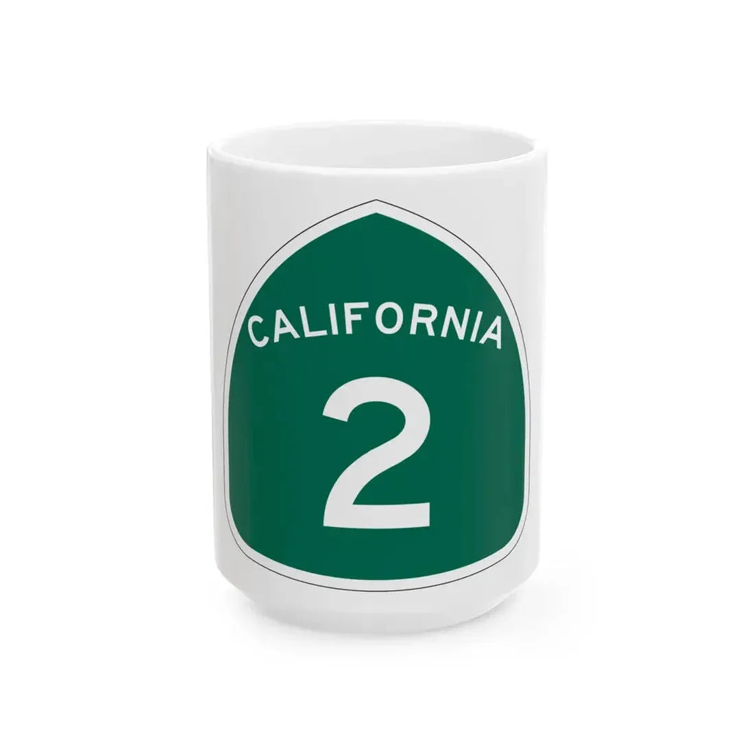 California 2 (California) (Road Sign) White Coffee Mug 15oz - Go Mug Yourself