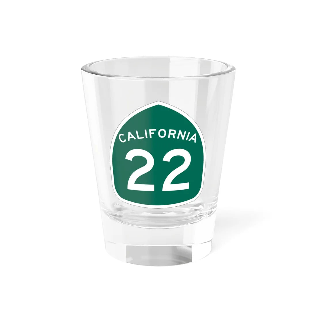 California 22 (California) (Road Sign) Shot Glass 1.5oz 1.5oz - Go Mug Yourself