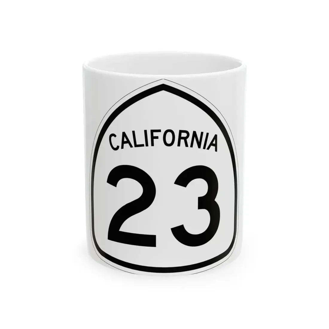 California 23 1957 (California) (Road Sign) White Coffee Mug 11oz - Go Mug Yourself