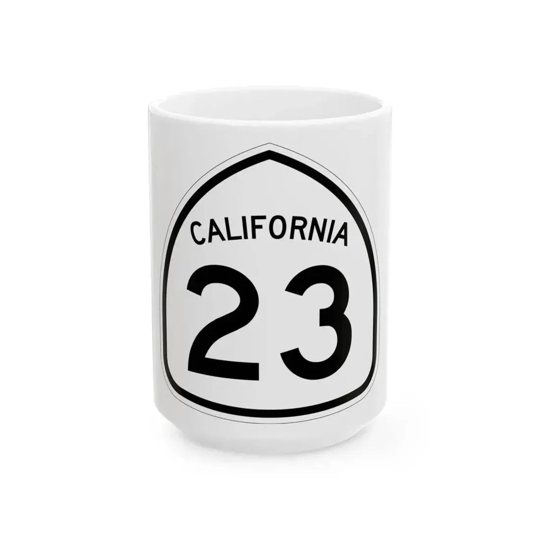 California 23 1957 (California) (Road Sign) White Coffee Mug 15oz - Go Mug Yourself