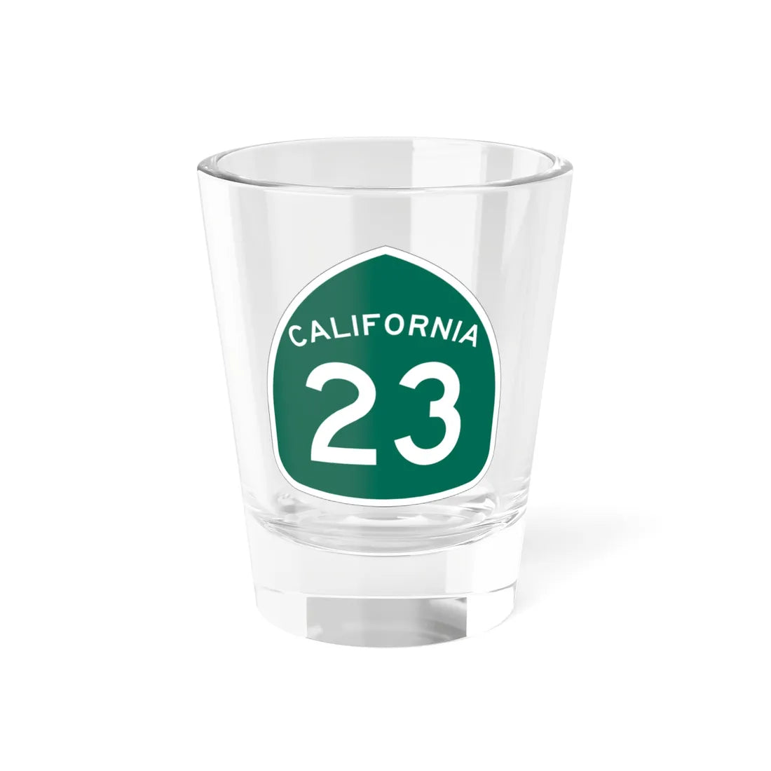 California 23 (California) (Road Sign) Shot Glass 1.5oz 1.5oz - Go Mug Yourself