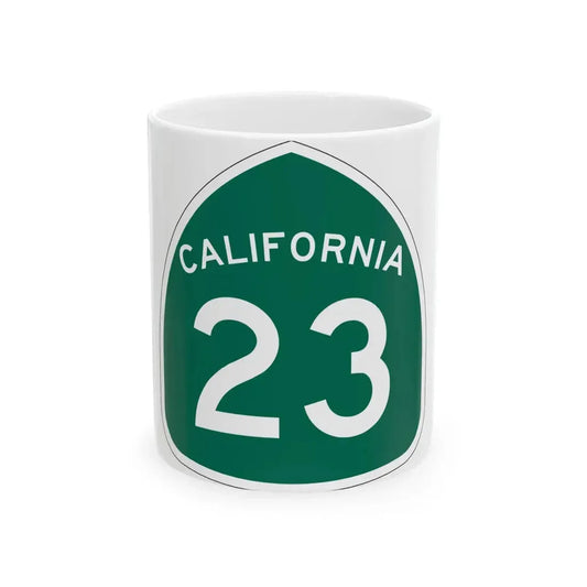 California 23 (California) (Road Sign) White Coffee Mug 11oz - Go Mug Yourself