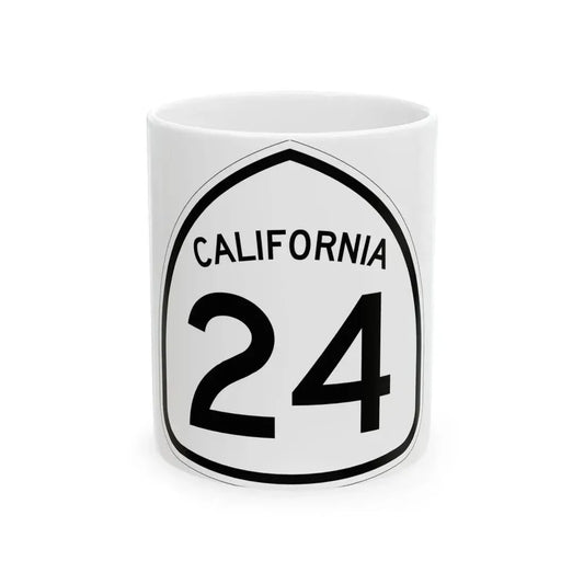 California 24 1957 (California) (Road Sign) White Coffee Mug 11oz - Go Mug Yourself