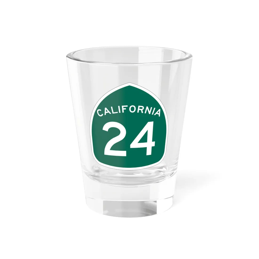 California 24 (California) (Road Sign) Shot Glass 1.5oz 1.5oz - Go Mug Yourself