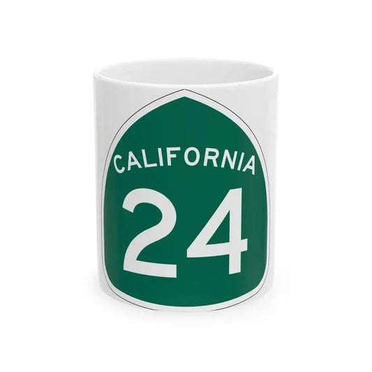 California 24 (California) (Road Sign) White Coffee Mug 11oz - Go Mug Yourself