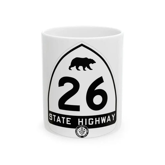 California 26 1948 (California) (Road Sign) White Coffee Mug 11oz - Go Mug Yourself
