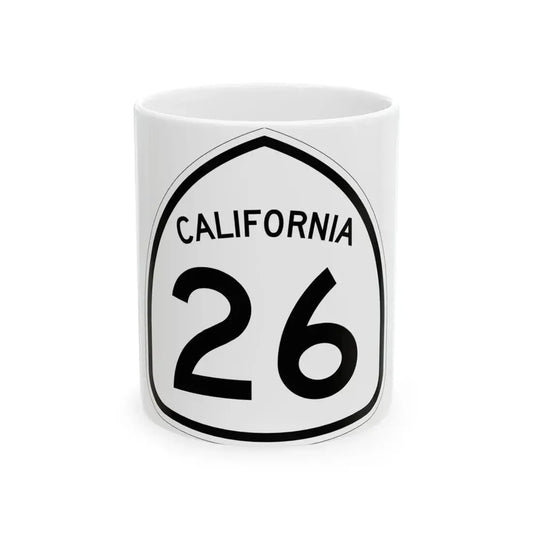 California 26 1957 (California) (Road Sign) White Coffee Mug 11oz - Go Mug Yourself