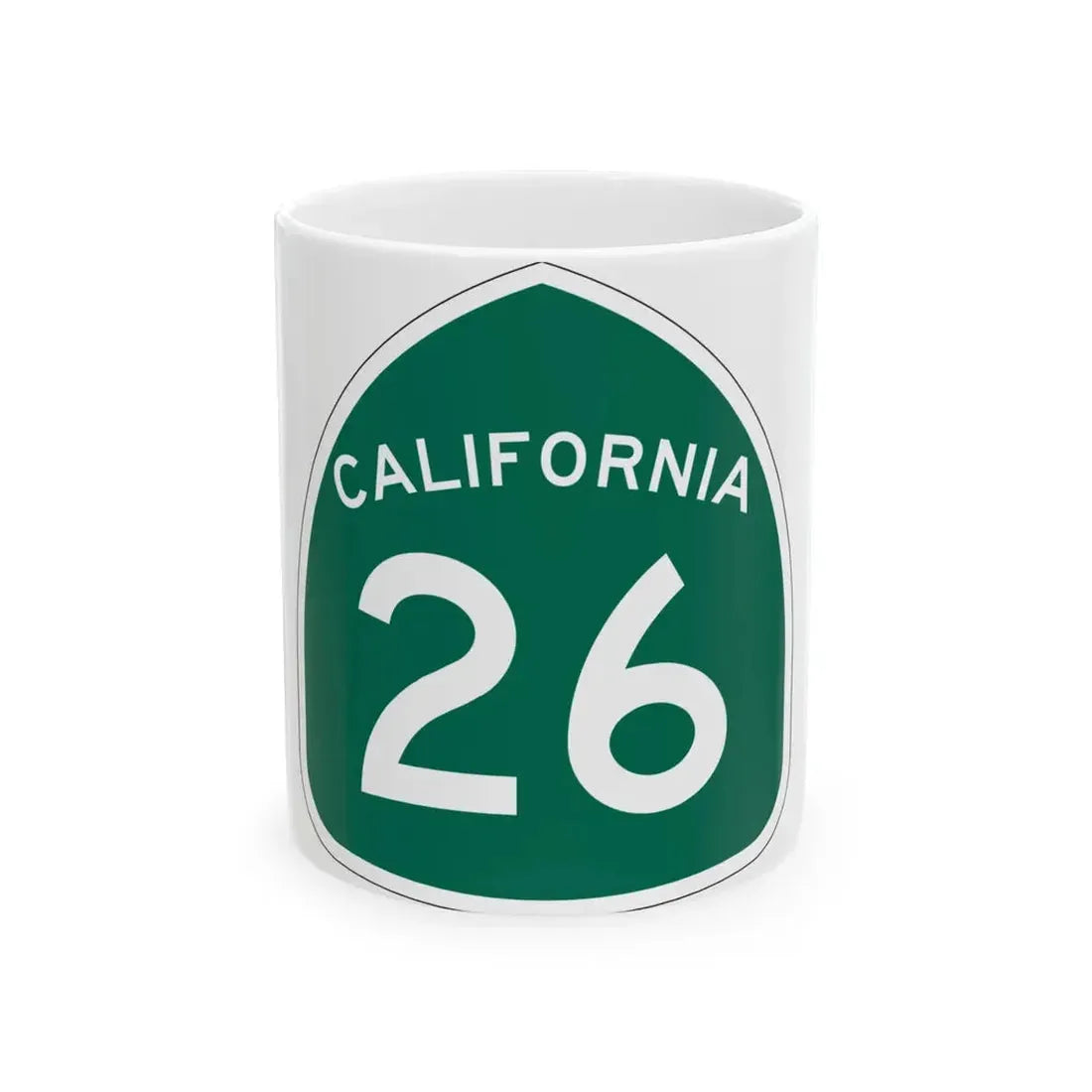 California 26 (California) (Road Sign) White Coffee Mug 11oz - Go Mug Yourself