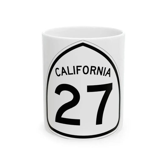California 27 1957 (California) (Road Sign) White Coffee Mug 11oz - Go Mug Yourself