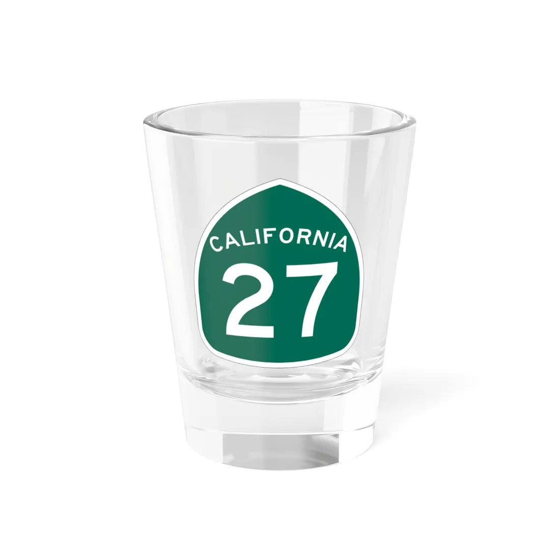 California 27 (California) (Road Sign) Shot Glass 1.5oz 1.5oz - Go Mug Yourself
