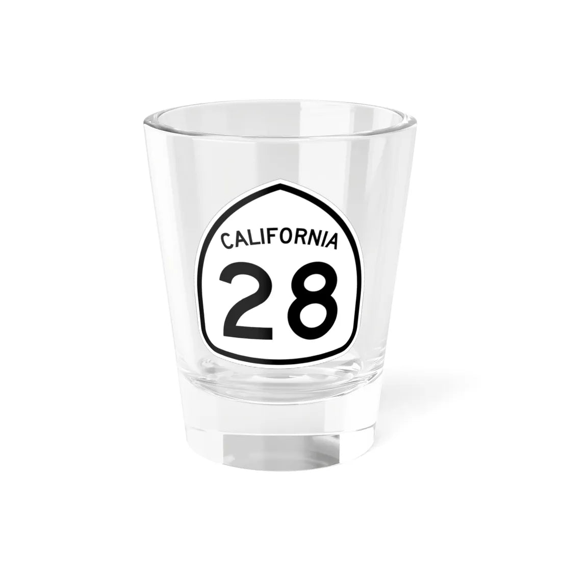 California 28 1957 (California) (Road Sign) Shot Glass 1.5oz 1.5oz - Go Mug Yourself