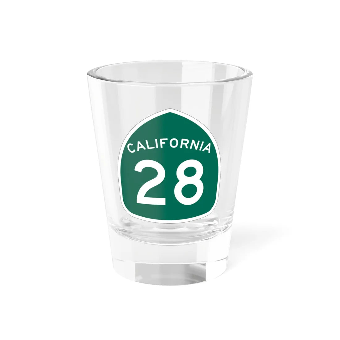 California 28 (California) (Road Sign) Shot Glass 1.5oz 1.5oz - Go Mug Yourself