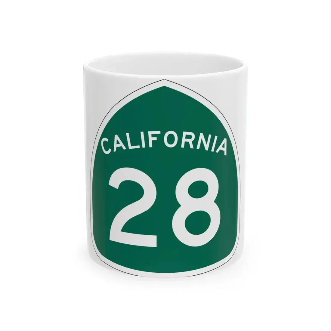 California 28 (California) (Road Sign) White Coffee Mug - Go Mug Yourself
