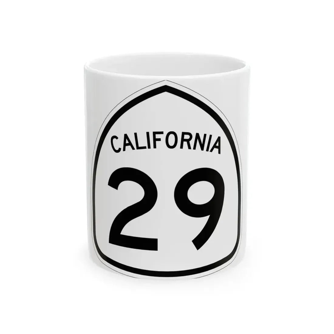 California 29 1957 (California) (Road Sign) White Coffee Mug 11oz - Go Mug Yourself