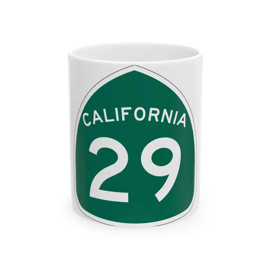 California 29 (California) (Road Sign) White Coffee Mug 11oz - Go Mug Yourself