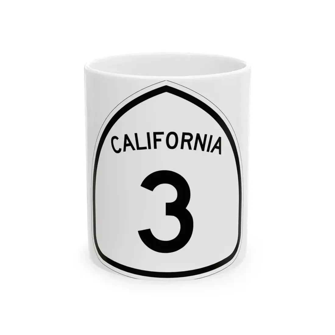 California 3 1957 (California) (Road Sign) White Coffee Mug 11oz - Go Mug Yourself