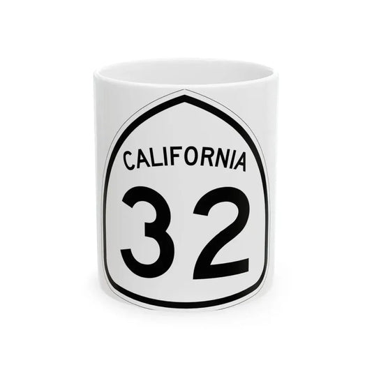 California 32 1957 (California) (Road Sign) White Coffee Mug 11oz - Go Mug Yourself