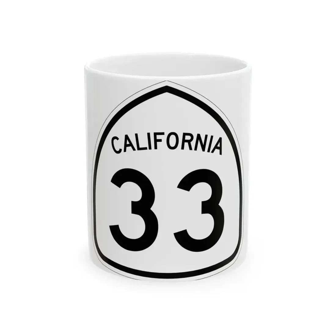 California 33 1957 (California) (Road Sign) White Coffee Mug 11oz - Go Mug Yourself