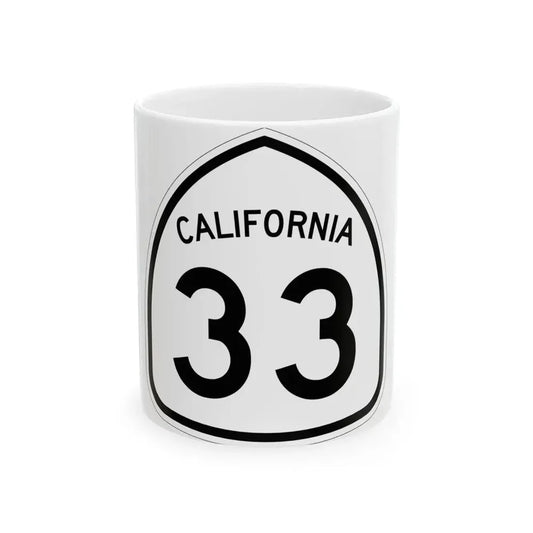 California 33 1957 (California) (Road Sign) White Coffee Mug 11oz - Go Mug Yourself